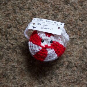 A Little Encourage-Mint Crocheted Mint with encouraging message handmade